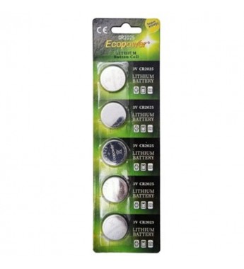 Pila Ecopower EP-CR2025 3V/5 Piezas Lithium