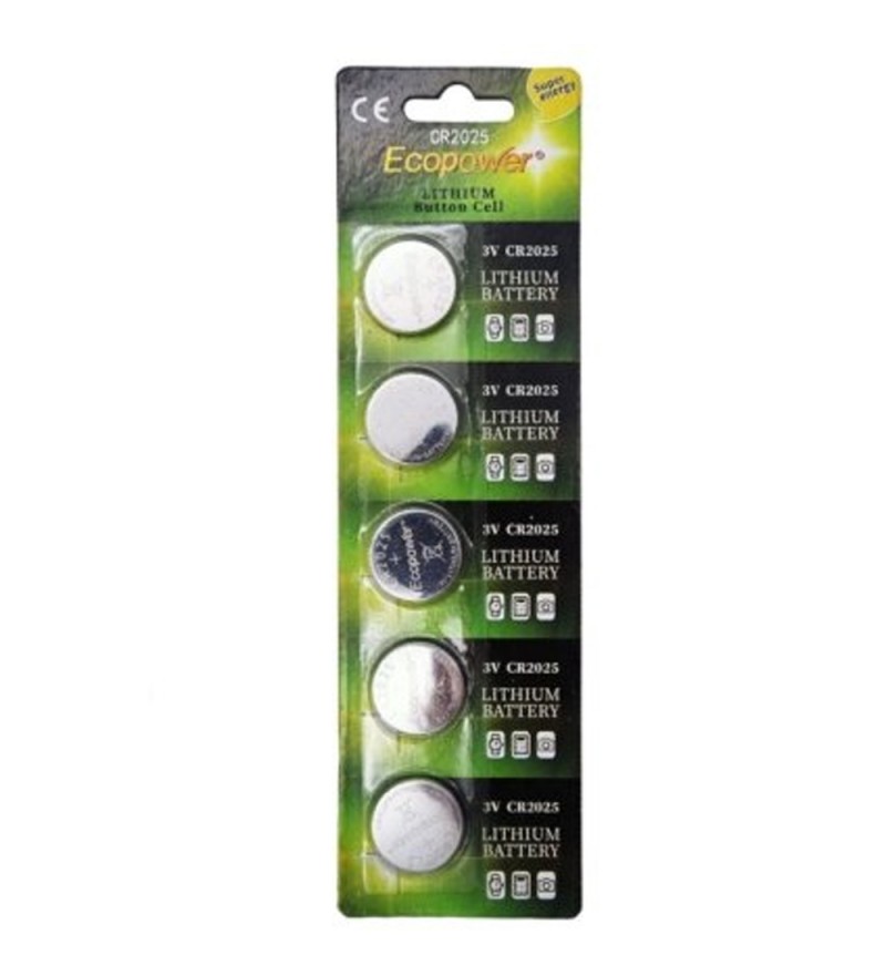 Pila Ecopower EP-CR2025 3V/5 Piezas Lithium