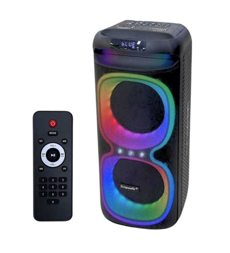 Speaker Ecopower EP-1917 8" 75W/Bt/Usb/Aux/Fm- Negro