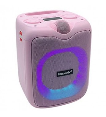 Speaker Ecopower EP-1965 6.5 90W/Bluetooth/USB/Aux/FM/Mic/Recargable - Rosa