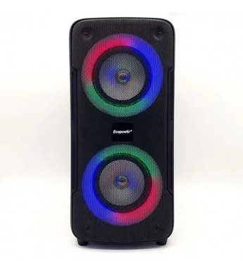 Speaker Ecopower EP-2201 6.5" 2x/40w/Bt/Usb/Aux/Sd/Fm/Microfono- Azul 
