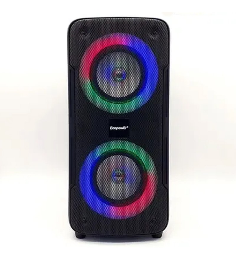 Speaker Ecopower EP-2201 6.5" 2x/40w/Bt/Usb/Aux/Sd/Fm/Microfono- Azul 