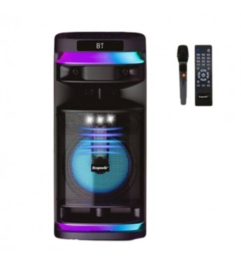 Speaker Ecopower EP-1969 - USB/AUX/ Bluetooth /40W RMS 1 Micrófono 10'' - Negro