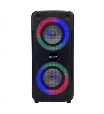 Speaker Ecopower EP-2210 6.5" 2X/40W/Bluetooth/USB/SD/FM/Microfono - Black