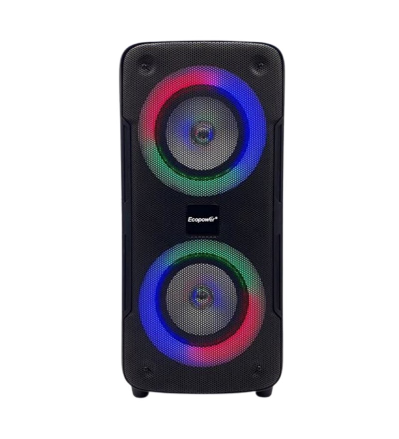 Speaker Ecopower EP-2210 6.5" 2X/40W/Bluetooth/USB/SD/FM/Microfono - Black