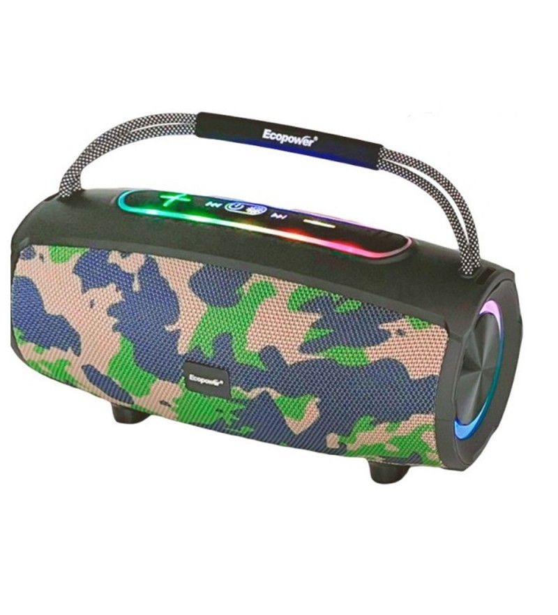 Speaker Ecopower EP-2305 RGB 40w/Bt/Usb/Aux/Tf- Verde Camuflado 