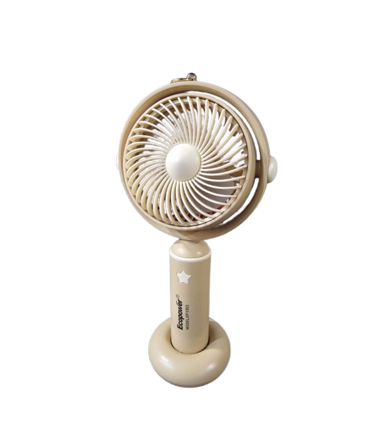 Ventilador Portátil Ecopower EP-V303 1.5W/3.7V/5V/Recargable - Begie