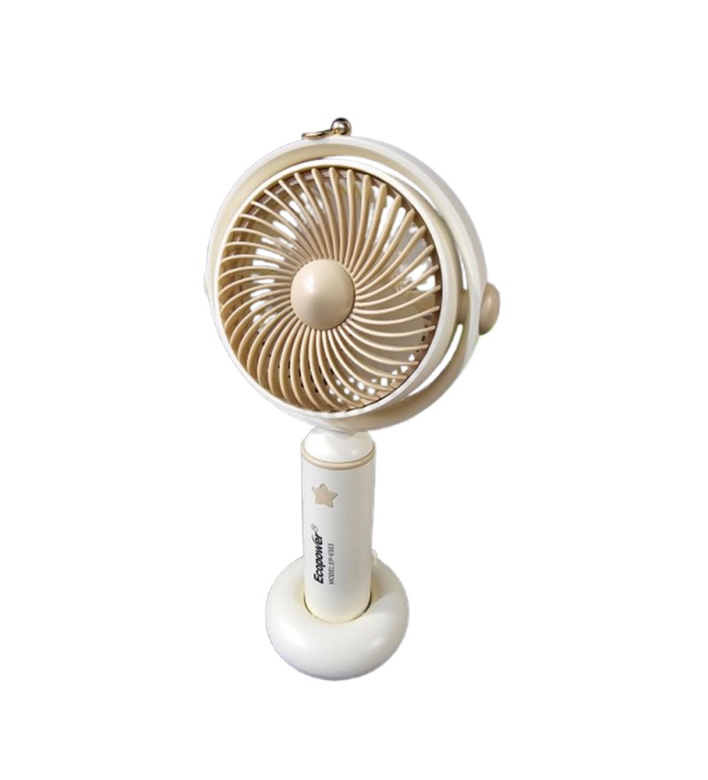 Ventilador Portátil Ecopower EP-V303 1.5W/3.7V/5V/Recargable - Crema