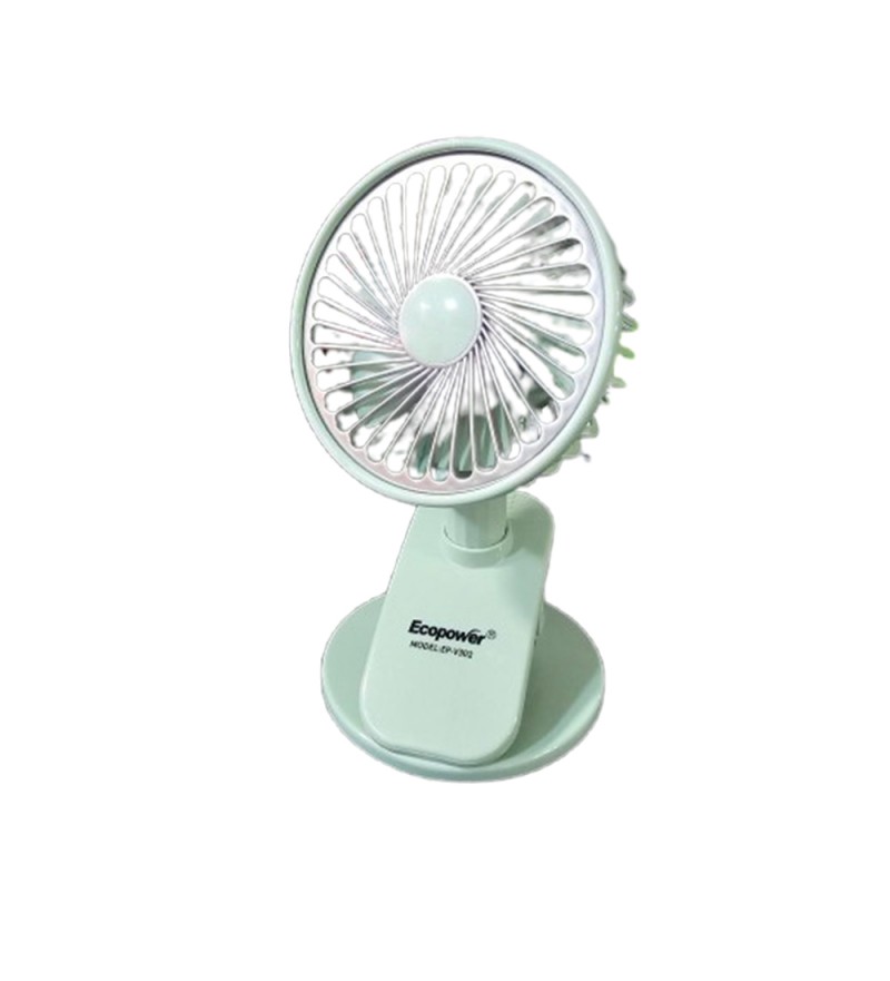 Ventilador Portátil Ecopower EP-V302 1.5W/3.7V/5V/Recargable - Turquesa