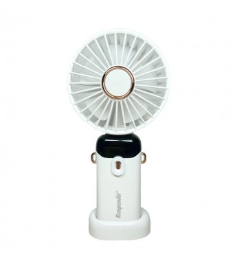 Ventilador Portatil Ecopower EP-V100 2.5W/3.7V/5V/RECAR- Blanco