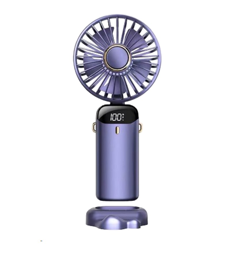 Ventilador Portatil Ecopower EP-V100 2.5W/3.7V/5V/RECAR- Azul 