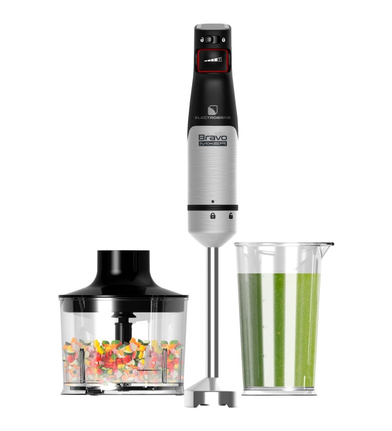 Multiprocesador Electrobras Bravo Mixer EBMX-1200 220V 50/60Hz - Negro/Plata