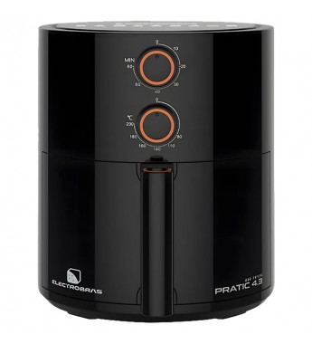 Freidora Eléctrica Airfryer Electrobras Pratic EBAF-43-B 4.3L/1500W/220V - Negro