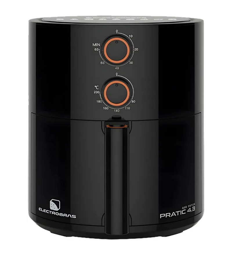 Freidora Eléctrica Airfryer Electrobras Pratic EBAF-43-B 4.3L/1500W/220V - Negro