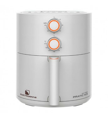 Freidora Eléctrica Airfryer Electrobras Pratic EBAF-43-W 4.3L/1500W/220V - Blanco