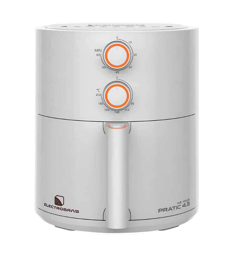 Freidora Eléctrica Airfryer Electrobras Pratic EBAF-43-W 4.3L/1500W/220V - Blanco
