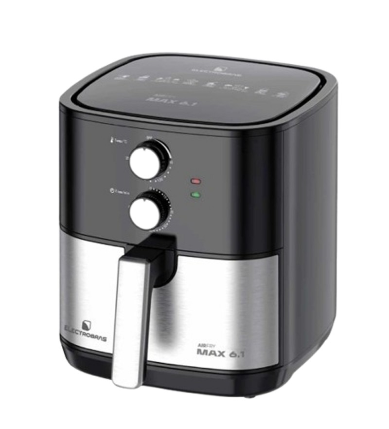 Freidora Eléctrica Airfryer Electrobras EBAF-61B MAX 6.1L/1900W/220V- Black Silver 