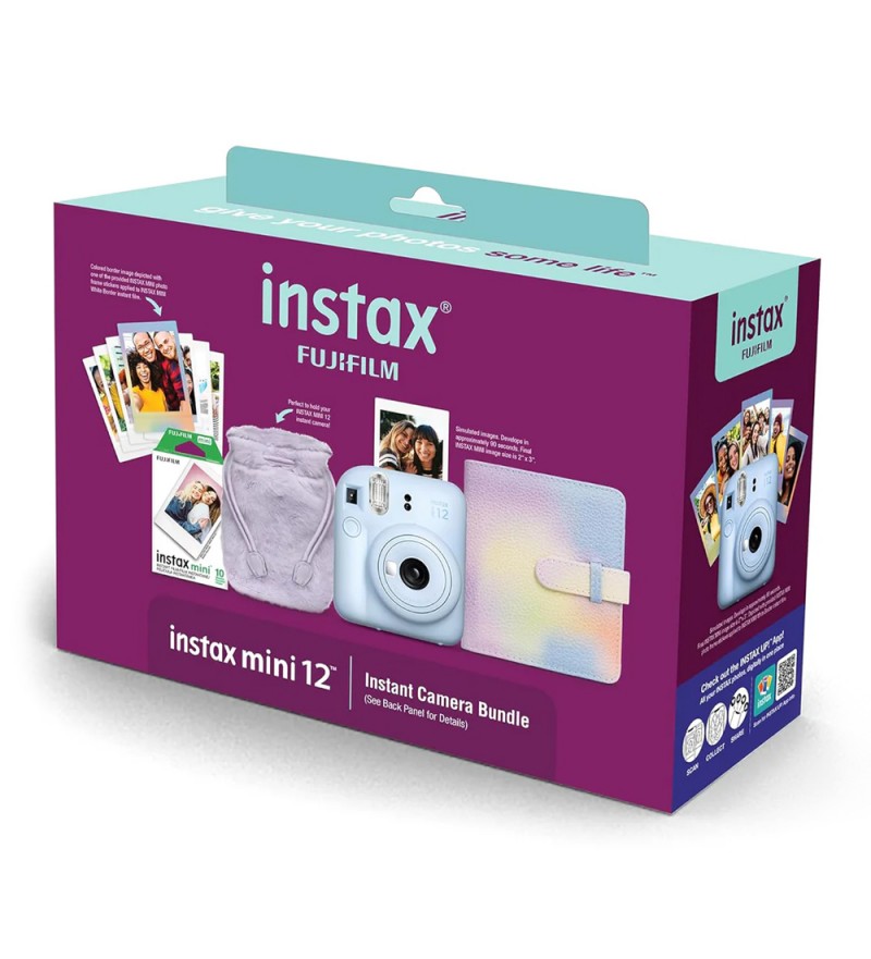 Camara Instantánea Fujifilm Instax Mini 12 Holiday Bundle - Pastel Blue