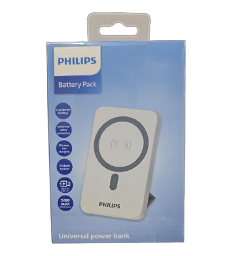 Cargador Wireless Philips DLP9701CW/70 5000mAh Tipo-C - White