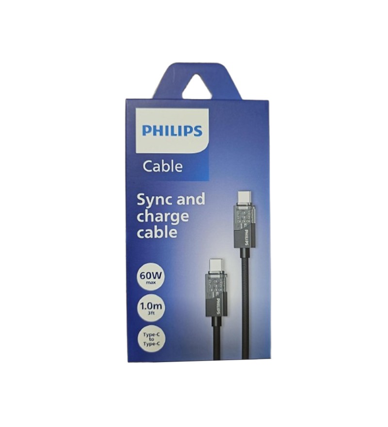  Cable Philips DLC5031CB/70 USBC a USBC 1 Metro - Black