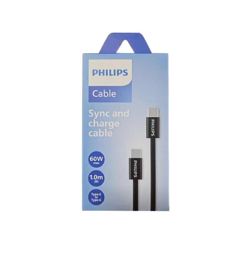  Cable Philips DLC5051CB/70 USBC a USBC 1 Metro - Black