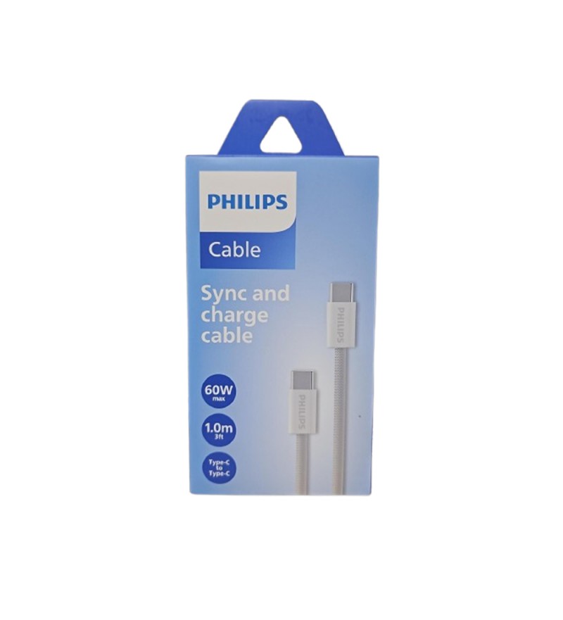 Cable Philips DLC5051CW/70 USBC a USBC 1 Metro - White
