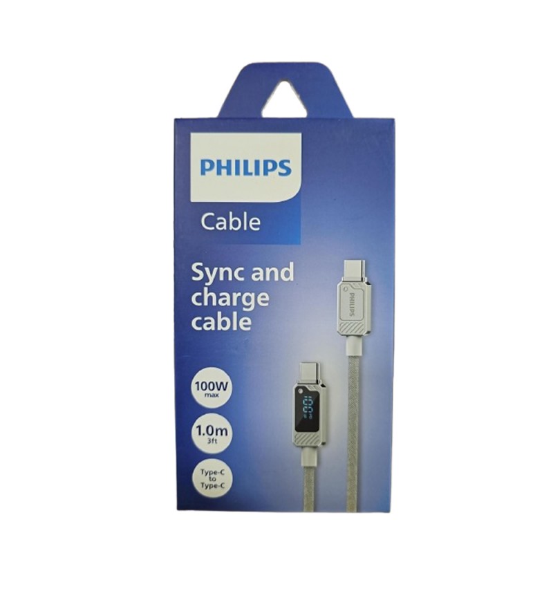 Cable Philips DLC5011CW/70 USBC a USBC 1 Metro - White
