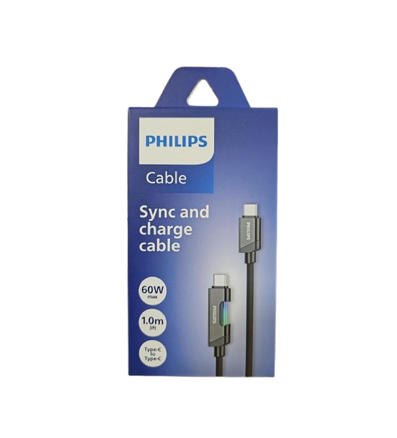Cable Philips DLC5021CB/70 USBC a USBC 1 Metro - Black