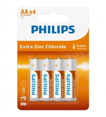 Pila Philips R6L4B/70 AA 870mAh - Orange (4Unidades) 