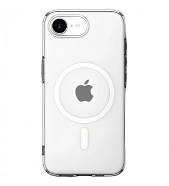 Funda Spigen para iPhone 16E 2025 Crystal Flex Mag Fit Clear White ACS09127