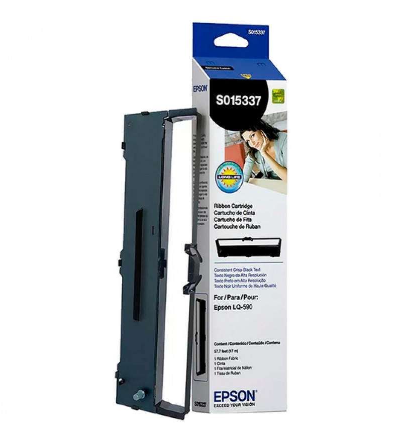 Cinta Epson S015337 para Impresora LQ-590 LQ-590II - Negro