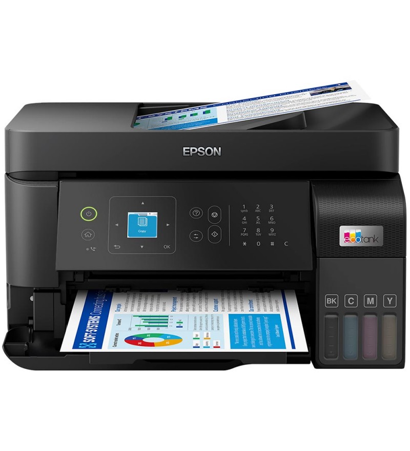 Impresora Multifuncional Epson EcoTank L5590 con Wi-Fi/USB/Bivolt - Negro