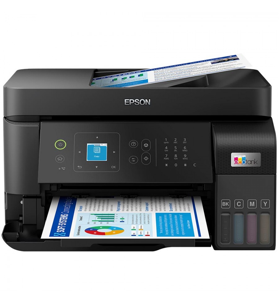 Impresora Multifuncional Epson EcoTank L5590 con Wi-Fi/USB/Bivolt - Negro