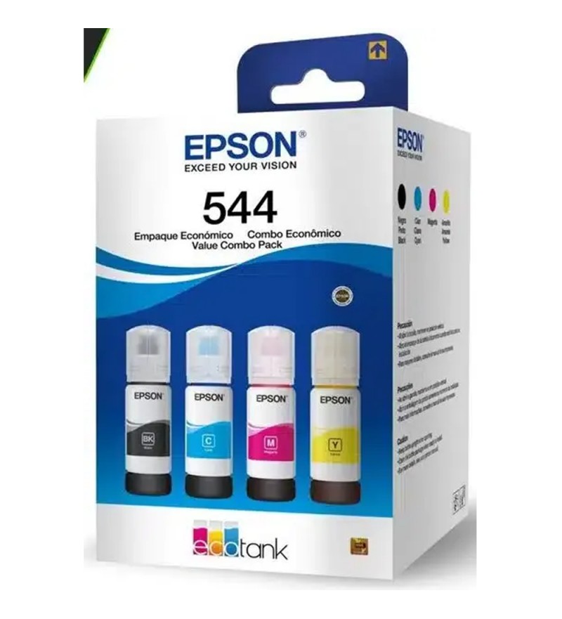 Tinta Epson T544 65mL Kit 4U Negro/Amarillo/Magenta/Cyan