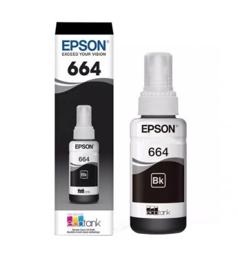 Tinta para Impresoras Epson 664 T664120 con 70mL - Negro