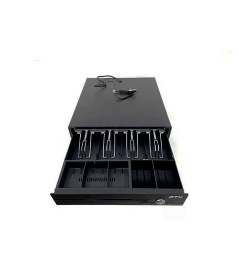 Caja Registradora FTX LAS-335 Gaveta de Dinero/RJ11/4B/5M/1R - Negro