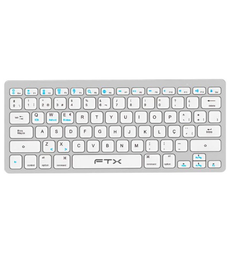 Teclado FTX FTXB1000 Ultra Slim Bluetooth / Portugués - Silver