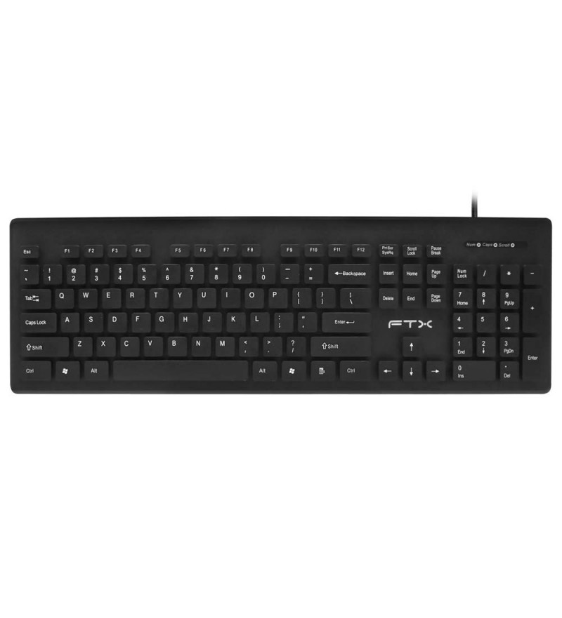 Teclado FTX FTXK100E USB/Ingles - Negro