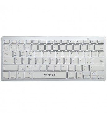 Teclado FTX Bluetooth FTXB1000 Ultra Slim Español - Plata