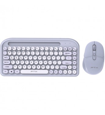 Teclado FTX Wireless/Bluetooth + Mouse FTXGK01 Portugués - Lila