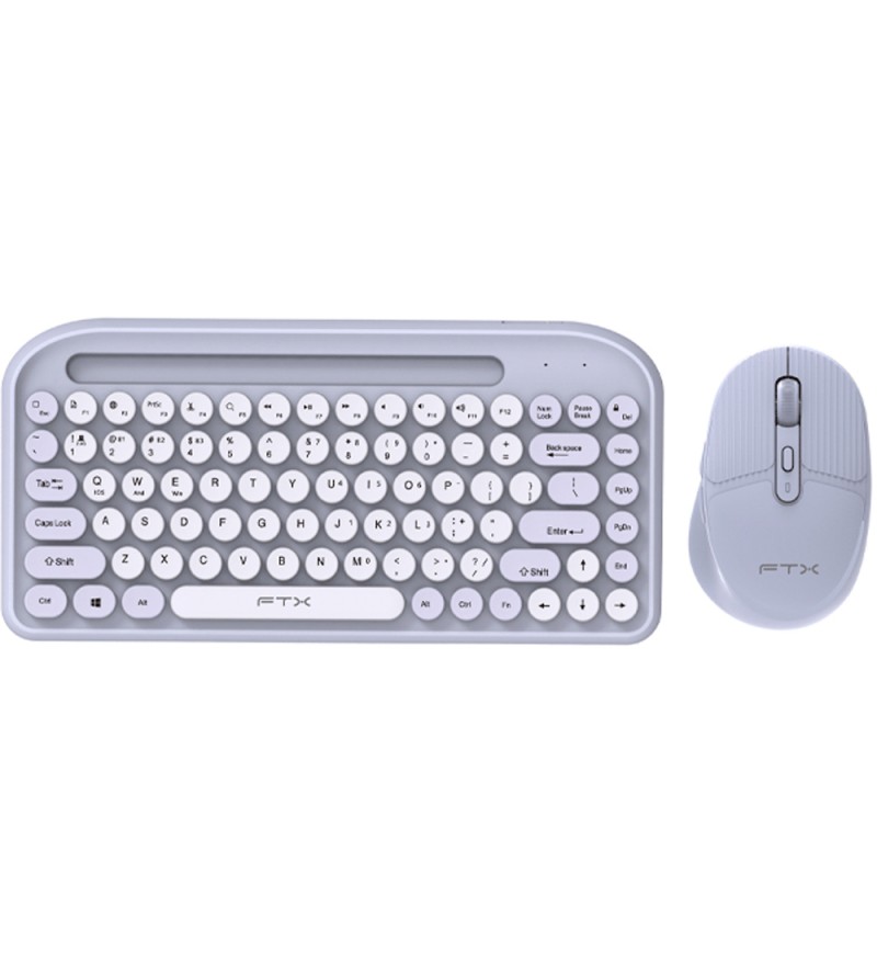 Teclado FTX Wireless/Bluetooth + Mouse FTXGK01 Portugués - Lila