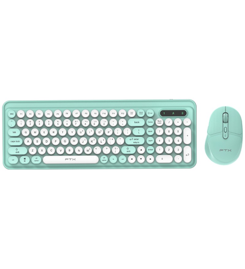Teclado FTX Wireless/Bluetooth + Mouse FTXGK02 Español - Verde