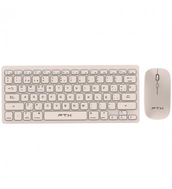 Teclado FTX Wireless + Mouse FTXGK03S Español - Dorado