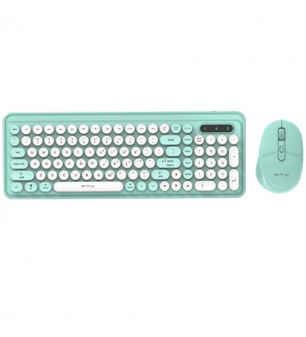 Teclado FTX Wireless/Bluetooth + Mouse FTXGK02 Portugués - Verde