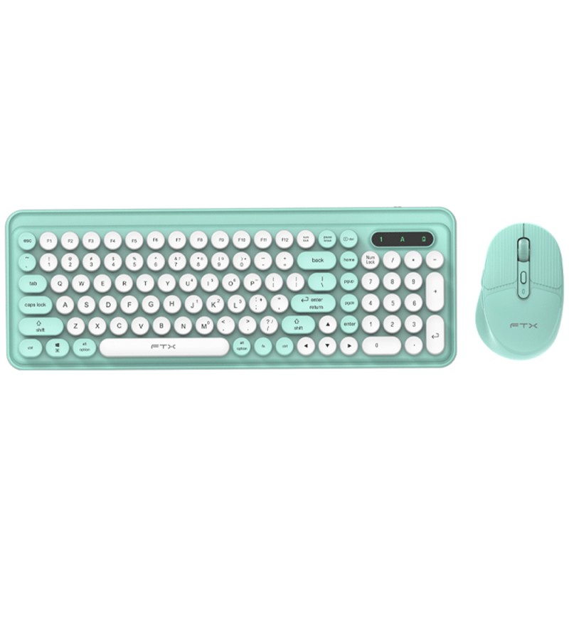 Teclado FTX Wireless/Bluetooth + Mouse FTXGK02 Portugués - Verde