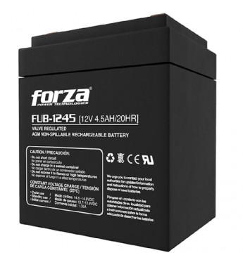 Batería Forza FUB-1245 sellado de 12V/4.5Ah - Negro