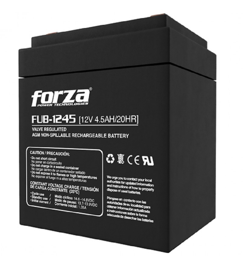Batería Forza FUB-1245 sellado de 12V/4.5Ah - Negro
