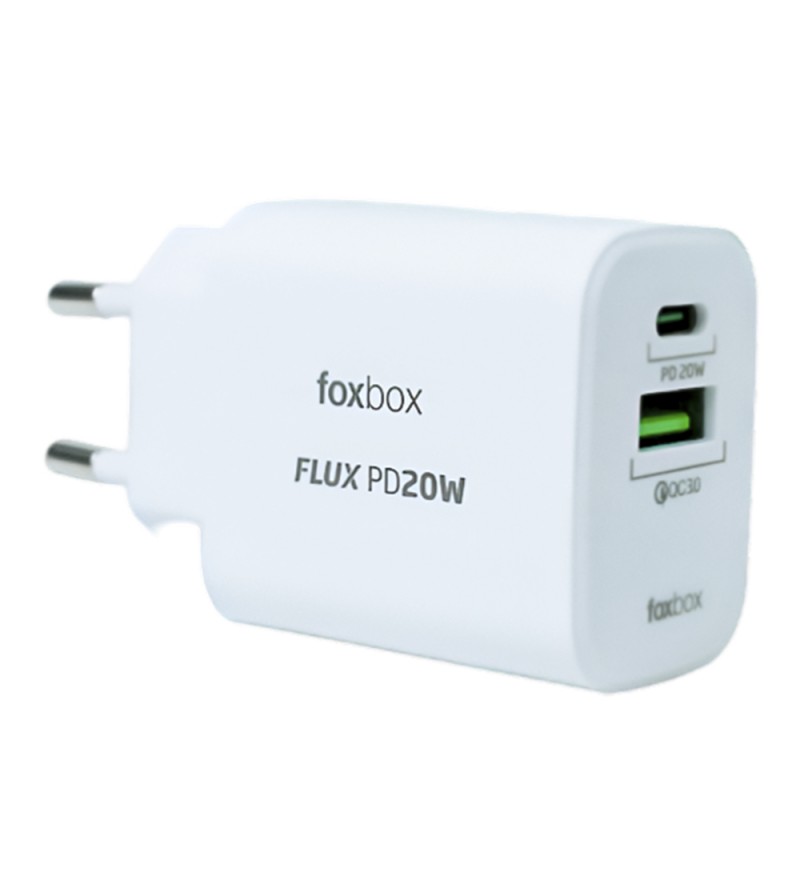 Cargador Fox Box Mega PD65W Corriente Adaptable - Blanco