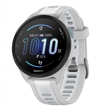 Smartwatch Garmin Forerunner 165 Music 010-02863-31 con Pantalla 1.2"/43mm/GPS - Mist Gray/Whitestone