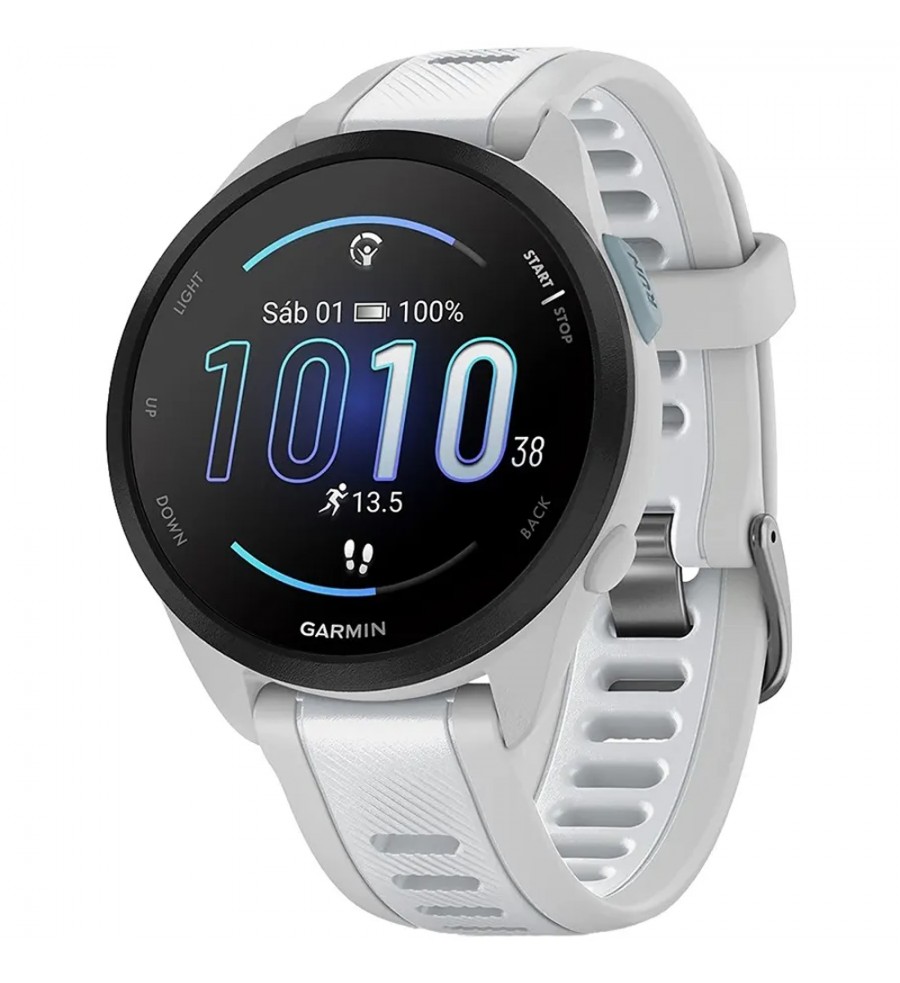 Smartwatch Garmin Forerunner 165 Music 010-02863-31 con Pantalla 1.2"/43mm/GPS - Mist Gray/Whitestone